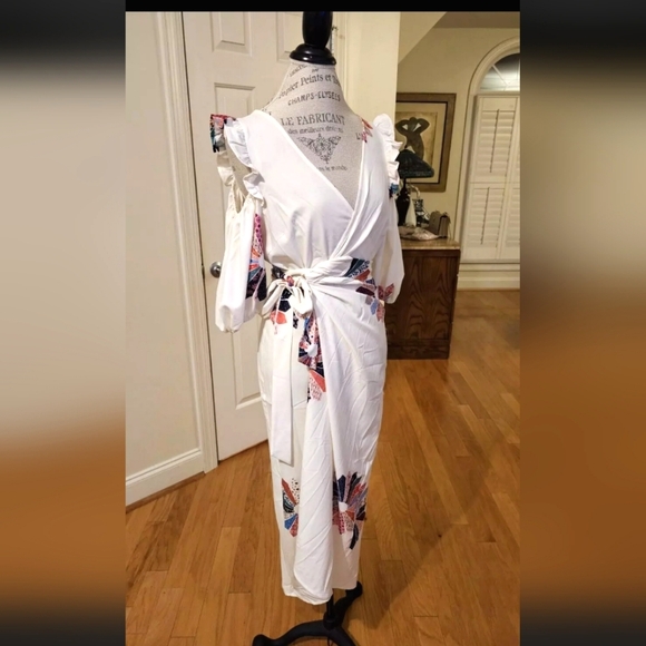 NWT Never Fully Dressed Floral Wrap Maxi Dress Retail $200 US6-jcrew-millen - Picture 9 of 15